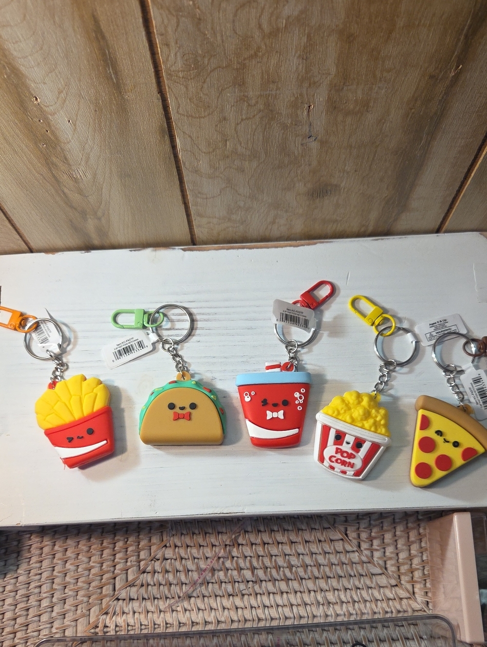 5 For 25 Set Kawaii 4 Inches Fast Food Keychain Set